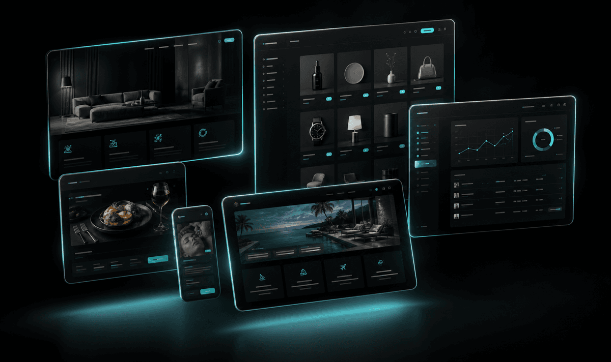Custom website project mockups preview
