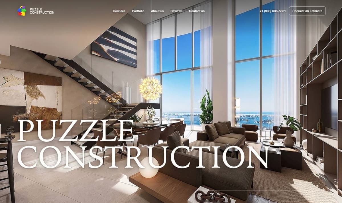 Puzzle Construction website preview